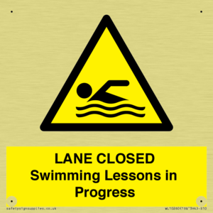 LANE CLOSED Swimming Lessons in Progress